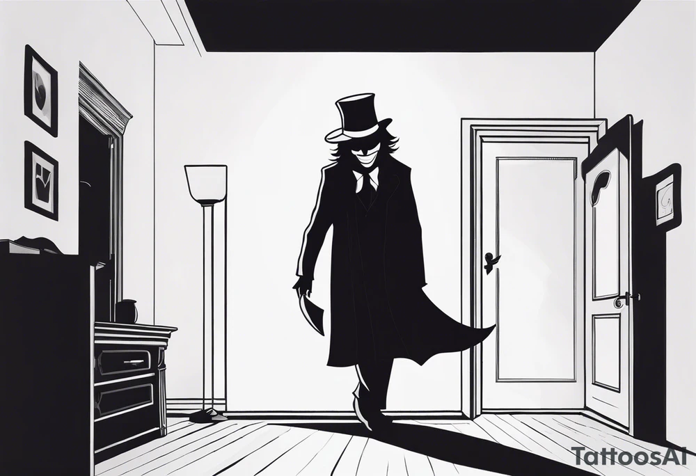 Mister Babadook just in a shadow from tattoo idea