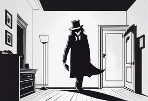 Mister Babadook just in a shadow from tattoo idea