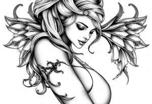 Sexy unique Aquarius goddess sleeve tattoo tattoo idea