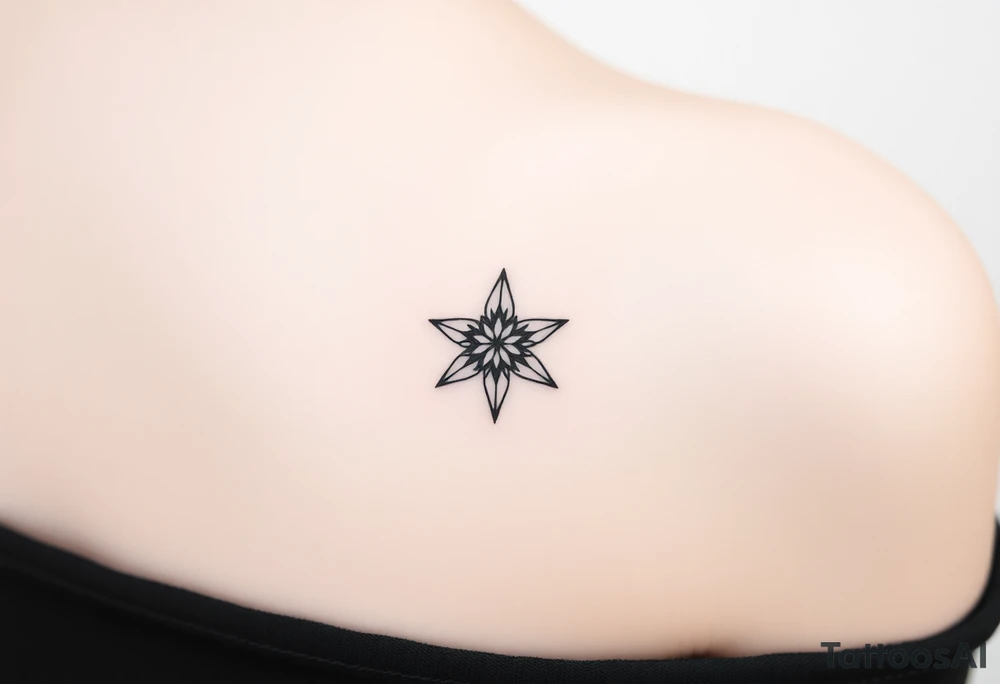 Create a star tattoo design. tattoo idea