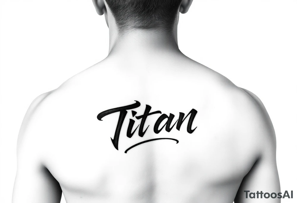 Japanese writing of my son name ‘Titan’ placement on my ribs tattoo idea