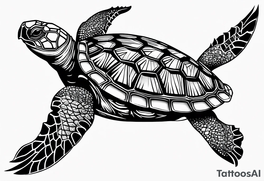 a majestic turtle tattoo idea