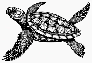a majestic turtle tattoo idea