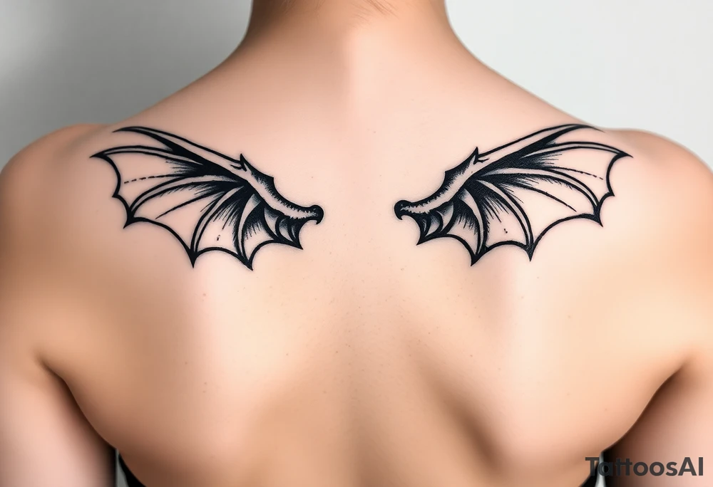 Dragon wings tattoo idea