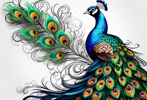 Peacock tattoo idea