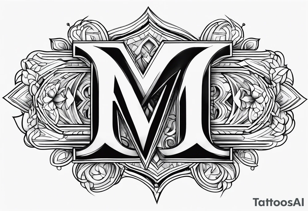 Letters m c a together as one tattoo idea