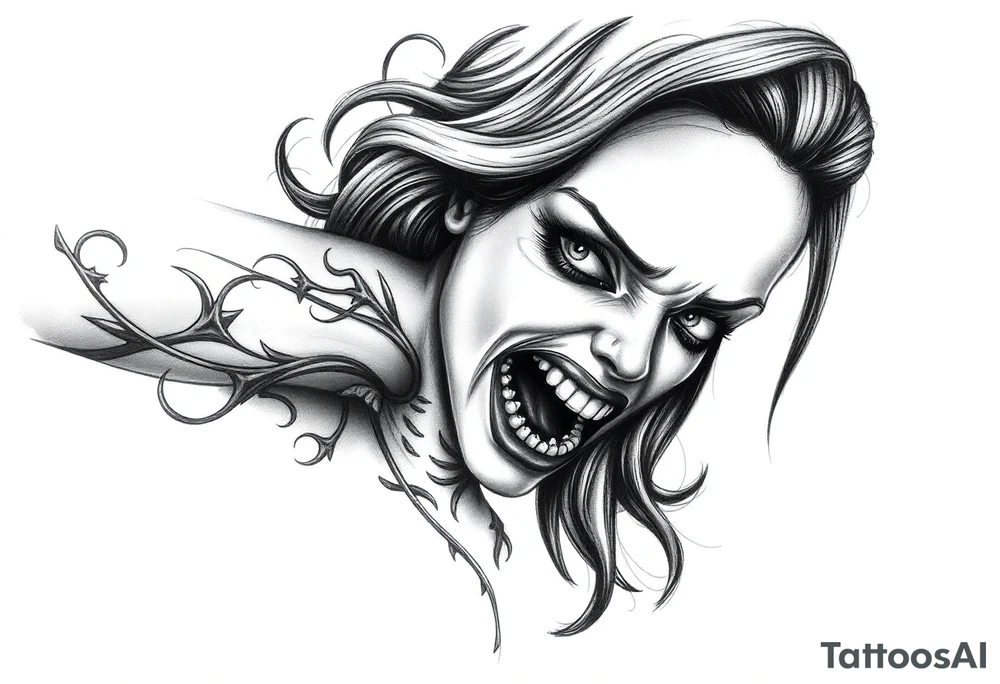 Scary women arm tattoo tattoo idea