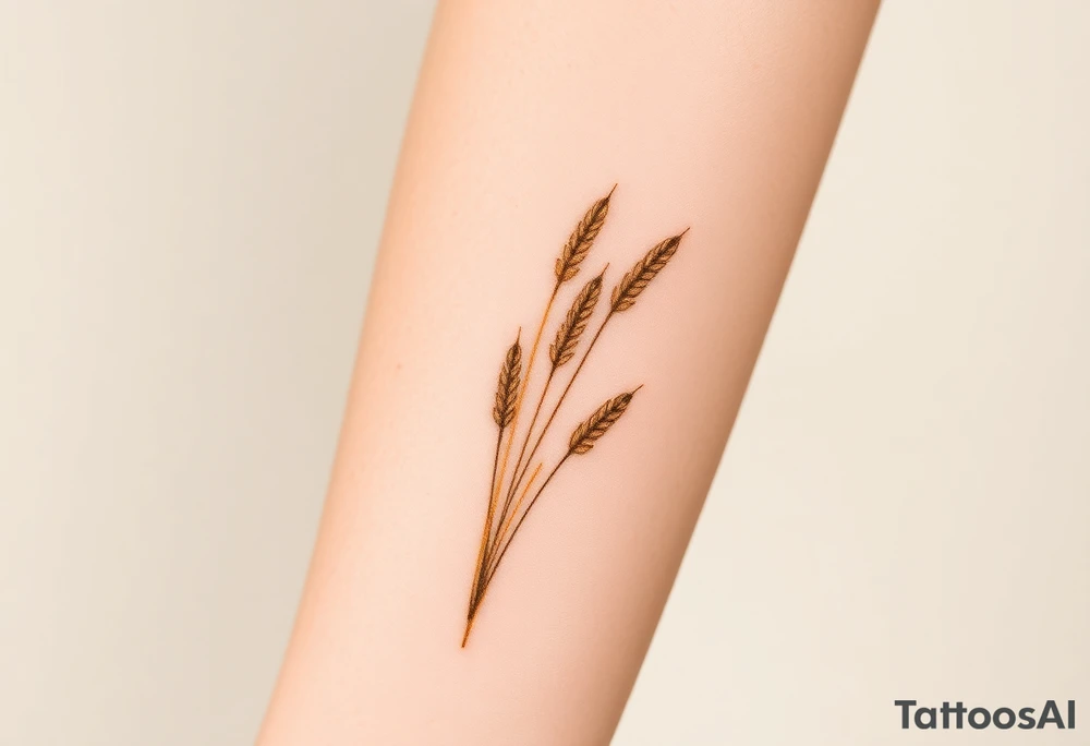 A golden wheat field tattoo idea