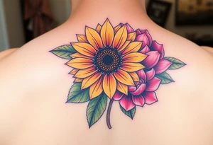 Sunflower, peony, cherry blossom, lotus, Delilah’s tattoo idea