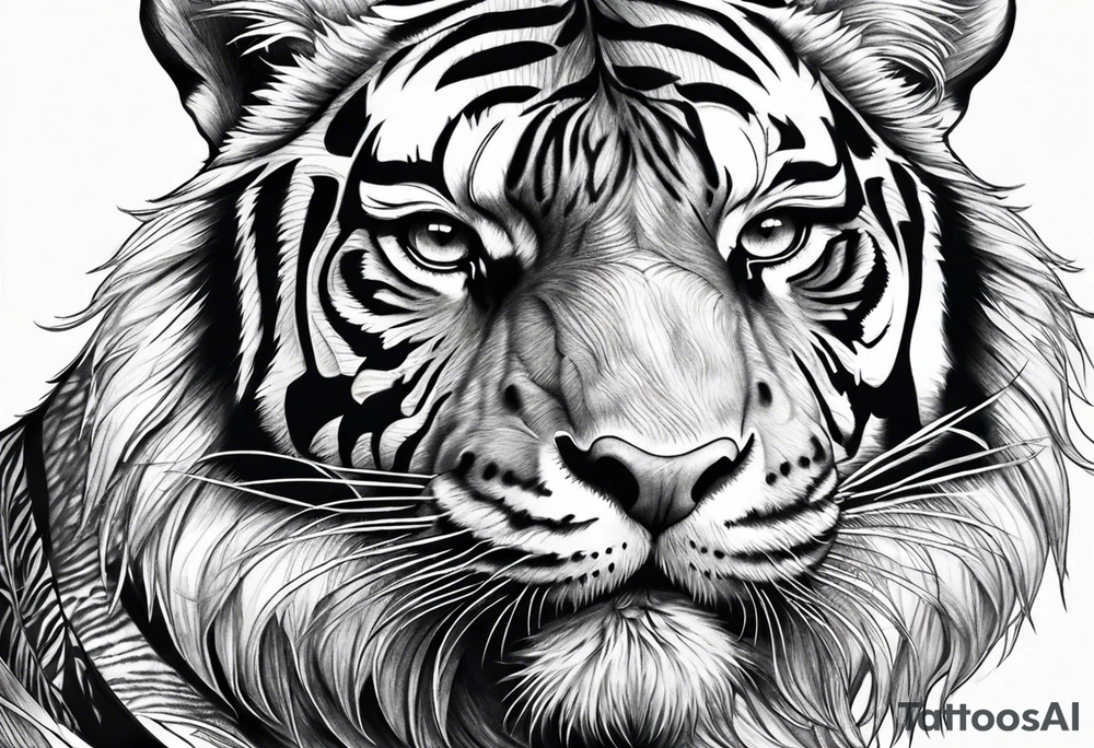 powerful tiger tattoo idea