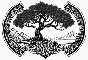 Yggdrasil petit simplist tattoo idea