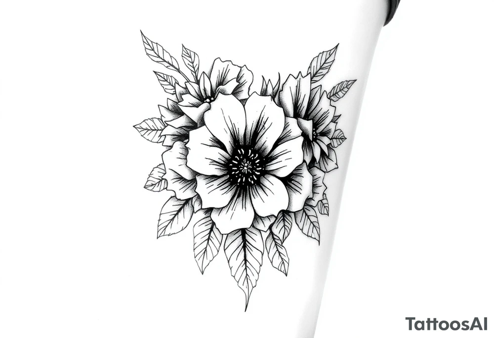 Thigh tattoos no flowers tattoo idea