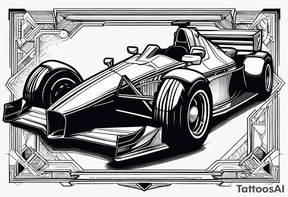 Super 7 racing car tattoo idea