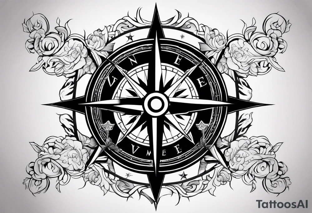 Canada compass rose tattoo idea