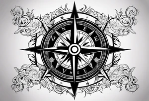 Canada compass rose tattoo idea
