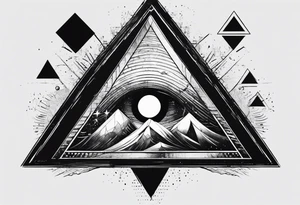 triangle black hole tattoo idea
