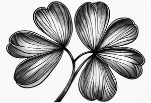 fine line three leaf clover tattoo idea