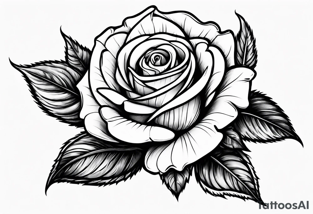 rose smoking cigarette tattoo idea