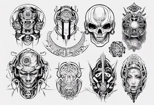 Cybernetic butt tattoo idea