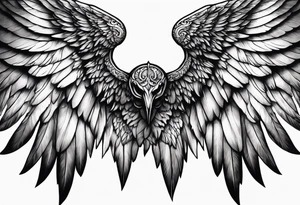 Dark angel wing tattoo idea