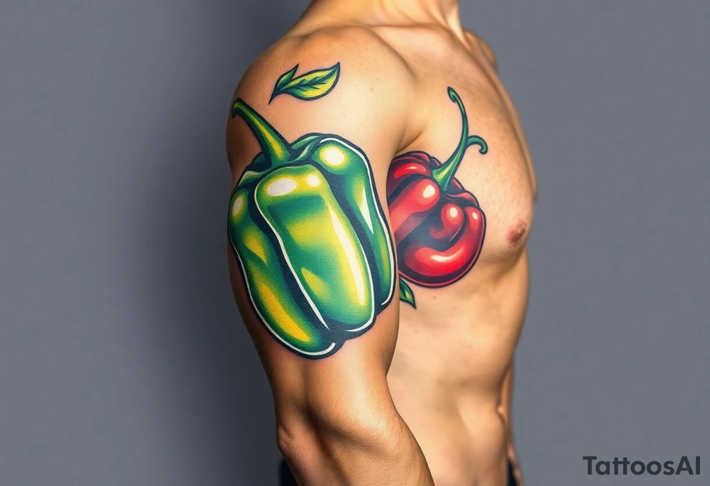 Pepper cartoon tattoo idea