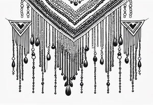 Beaded Fringe PATTERN tattoo idea