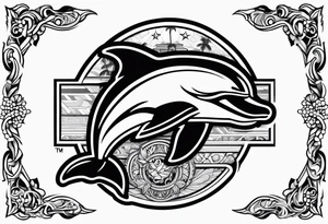 Cool miami dolphins sports tattoo idea