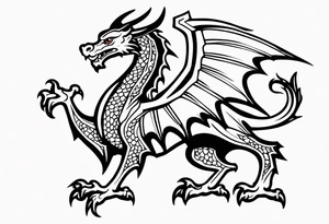 Welsh dragon tattoo idea