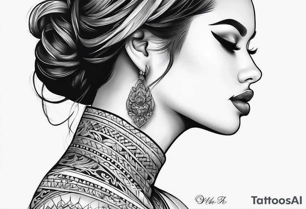 Dainty throat tattoo idea