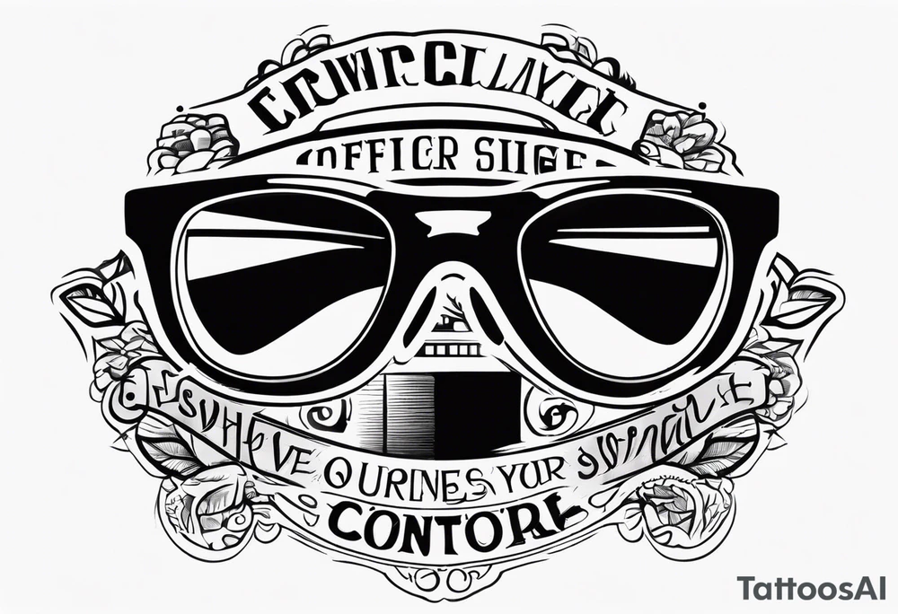 Officer Sunglasses tattoo idea