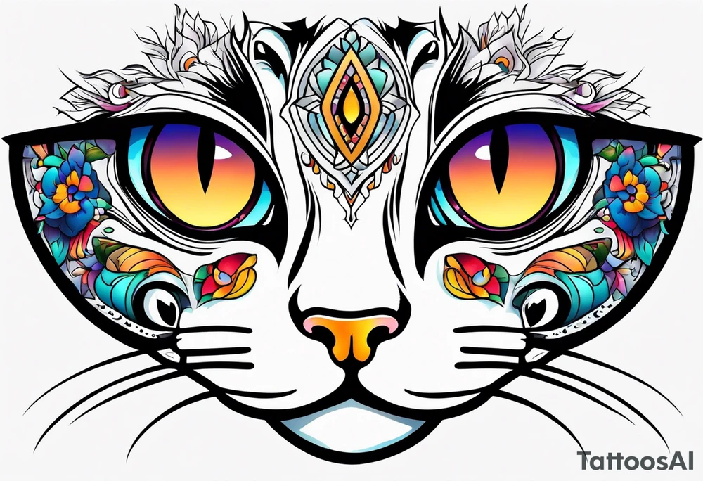 Third eye cat tattoo idea