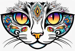 Third eye cat tattoo idea