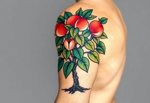 Pepper plant peach tree tattoo idea