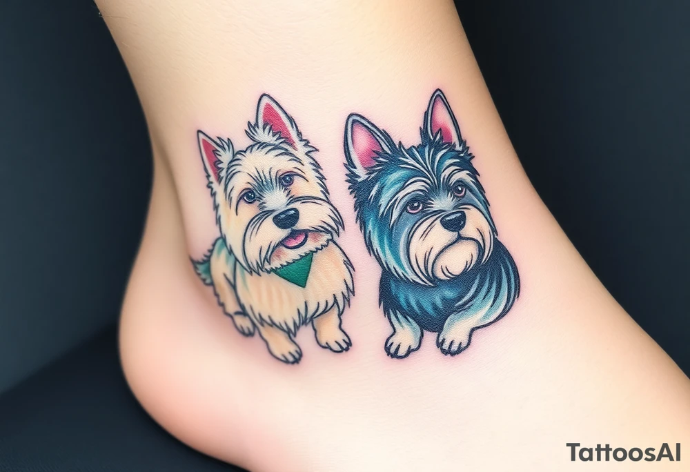 Two westies tattoo idea