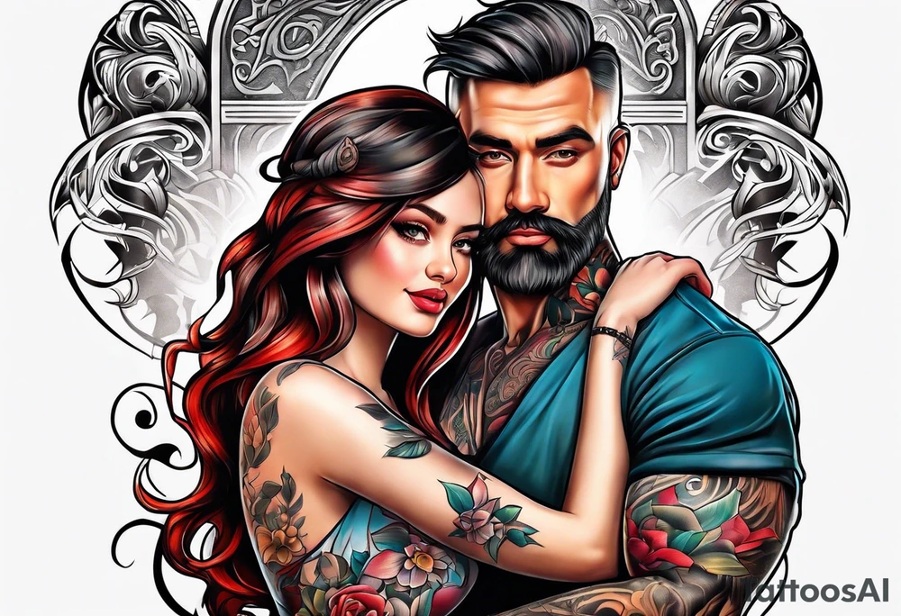 daughter and father tattoo idea