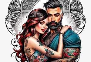 daughter and father tattoo idea