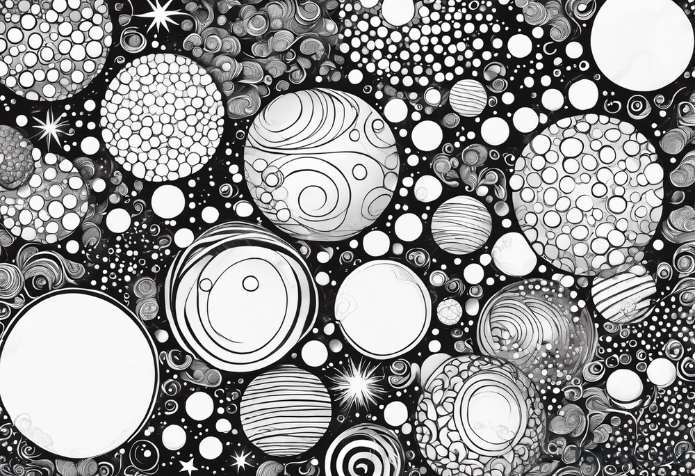Draw me some magical really simple underwater bubbles and simple stars tattoo idea Draw me some magical really simple underwater bubbles and simple stars tattoo idea
