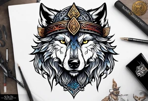 Viking Wolf tattoo idea