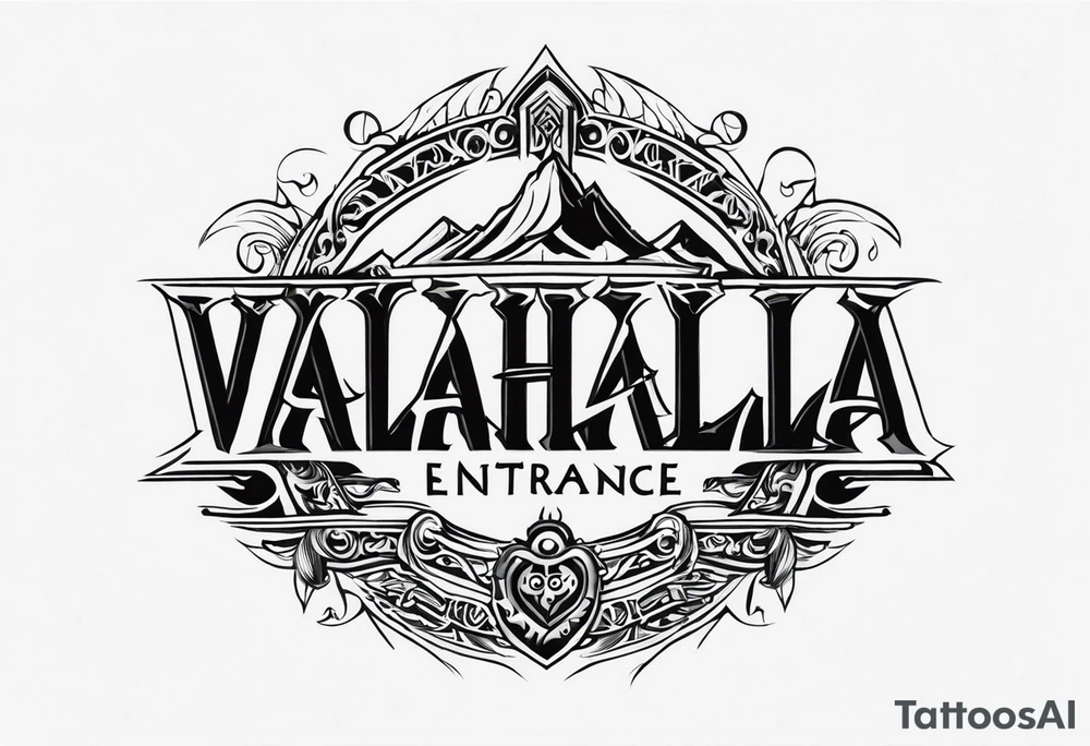 Valhalla entrance tattoo idea