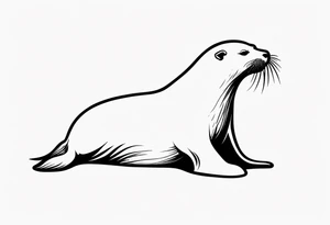 Sea lion tattoo idea