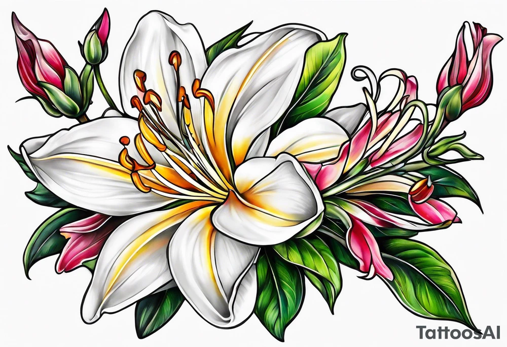 Honeysuckle tattoo idea