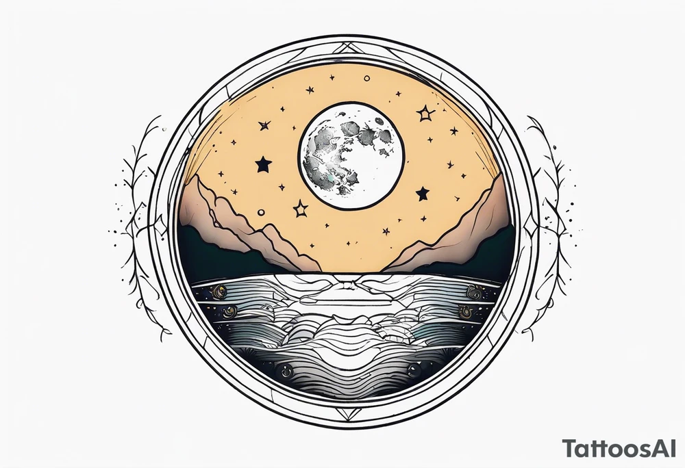 sacred moon tattoo idea