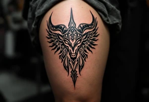 Horus associated with taurus and has Dayak heritage and planetary aspect of Venus tattoo idea