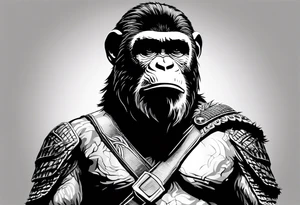Caesar from the movie planet of the apes tattoo idea
