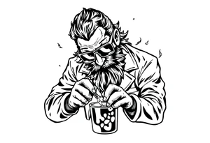 mad scientist cooking up meth tattoo idea