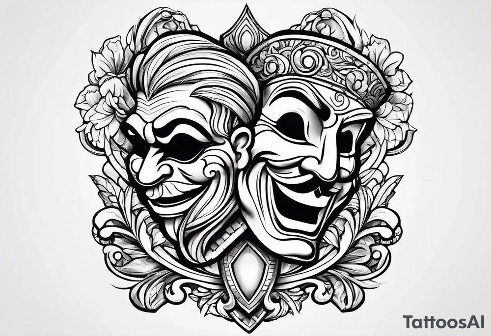 Comedy and Tragedy tattoo idea