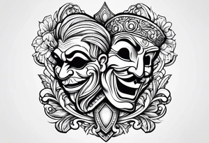 Comedy and Tragedy tattoo idea
