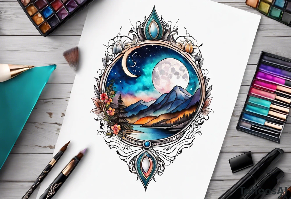 Half moon tattoo idea