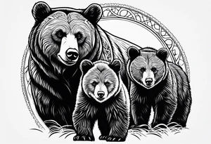 mamma bear and cub tattoo idea