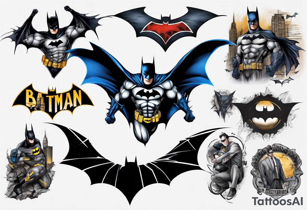 batman gotham sleeve tattoo idea